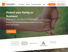 Tablet Screenshot of goldcoastlifeinsurance.com